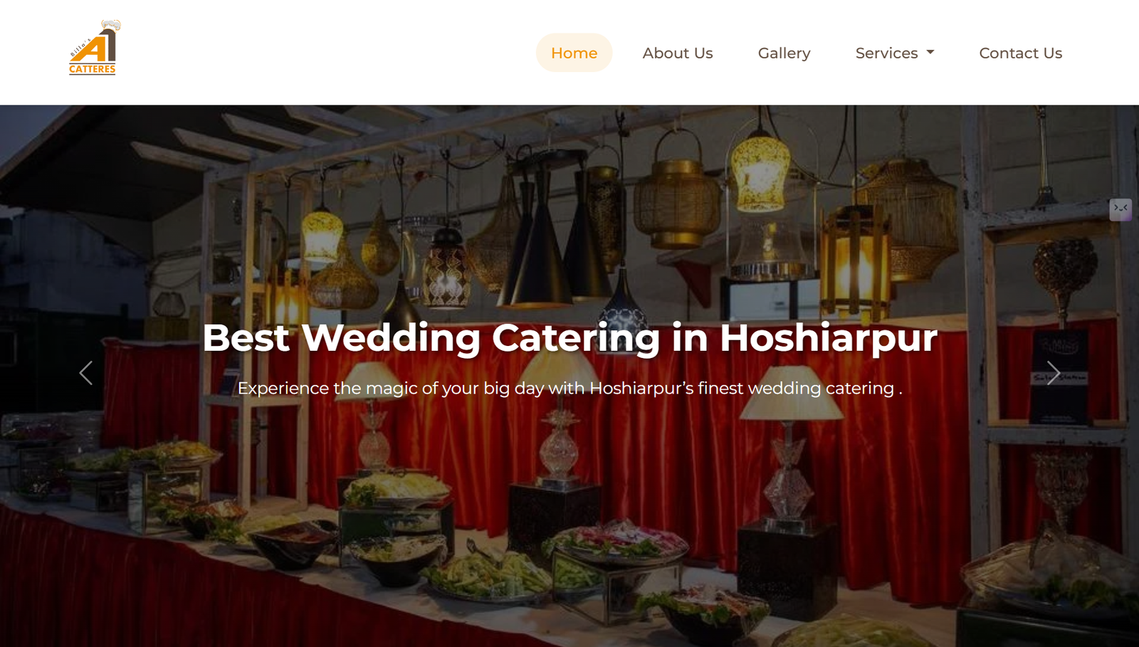 Billa Aone Caterers Landing Page Design by YourAdsmate