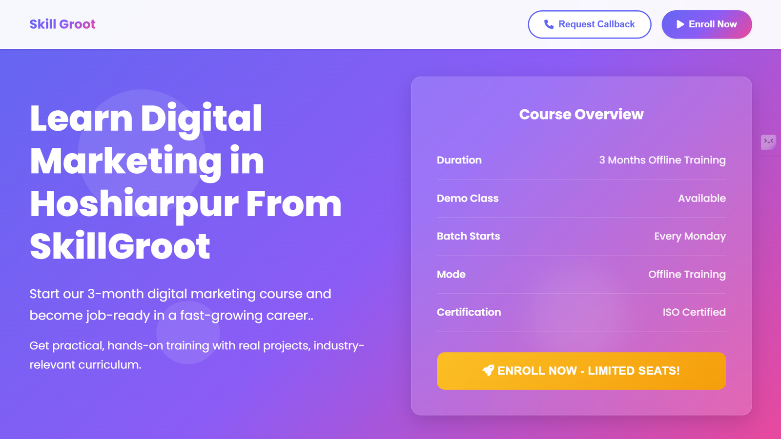 SkillGroot Website Design